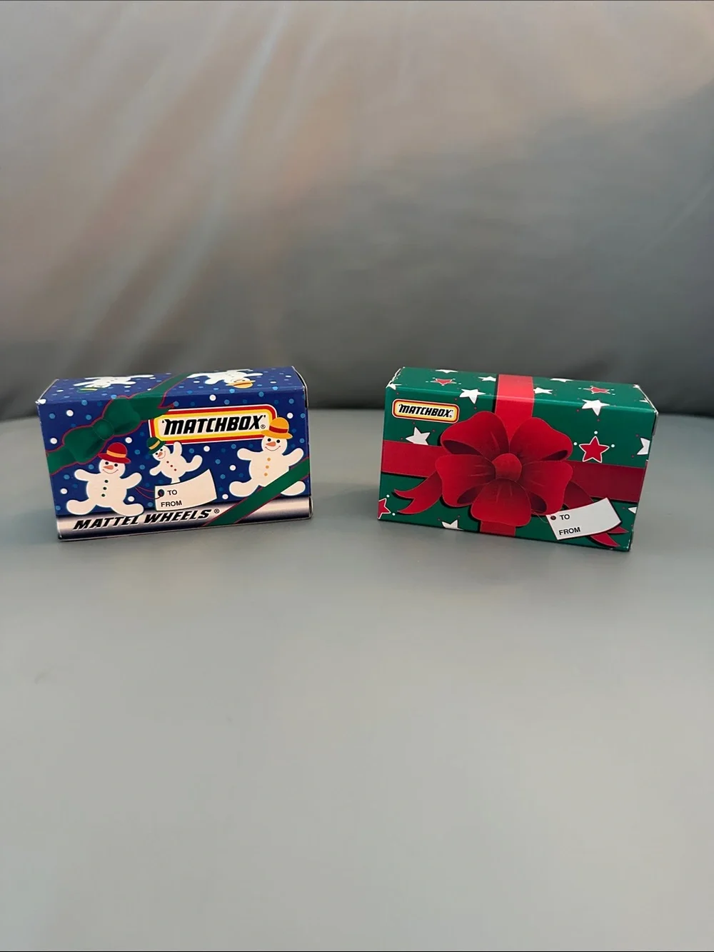 MATCHBOX Cars Holiday Gift Wrap Boxes - Green & Blue